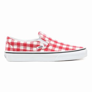 Vans Gingham - Naisten Slip-on kengät - Punainen/Valkoinen